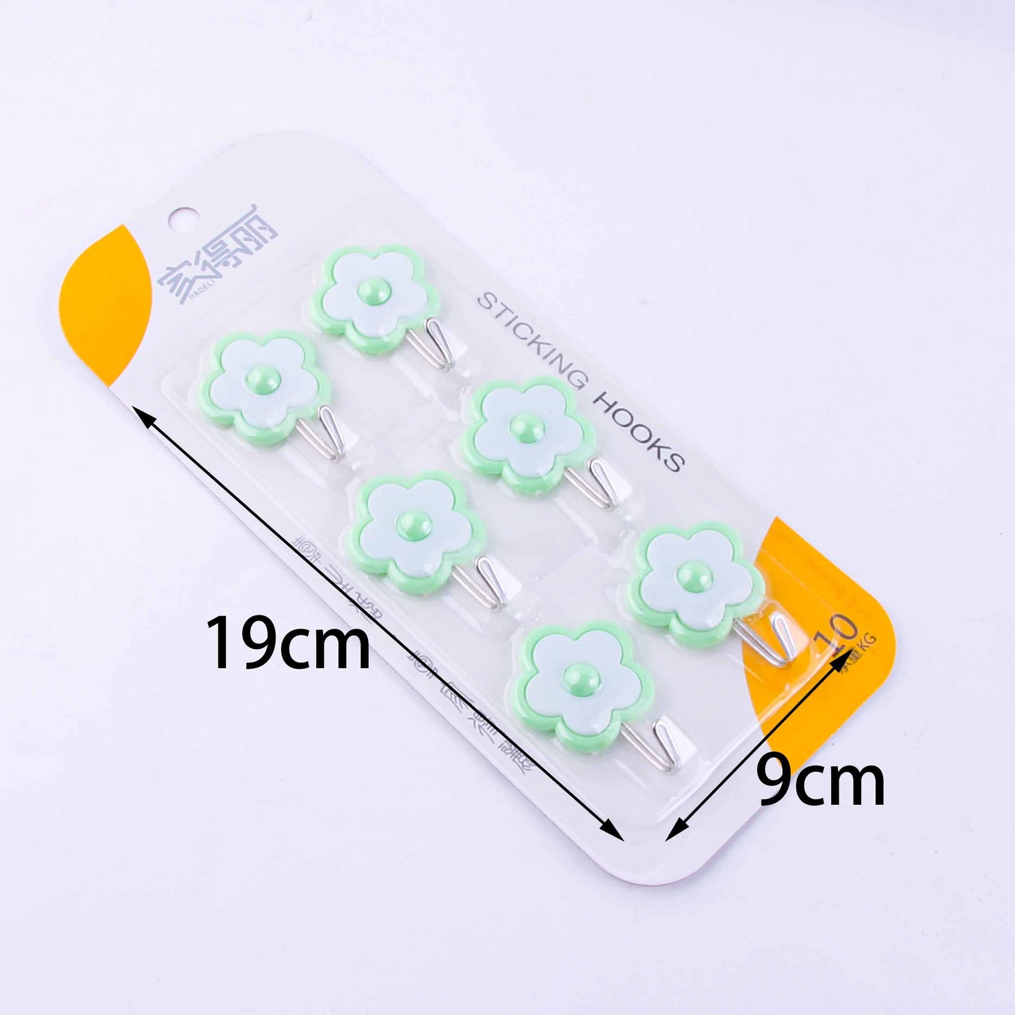 Model JDL310 Adhesive Hooks - 6 Pcs Flower Design M.16