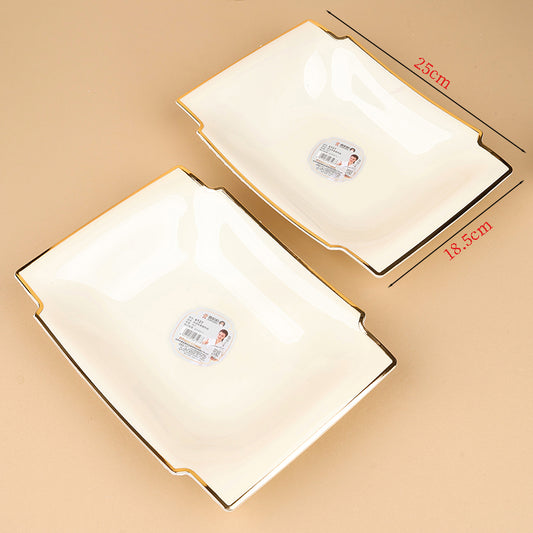 6127 Gilded Rectangular Fruit Plate M.20