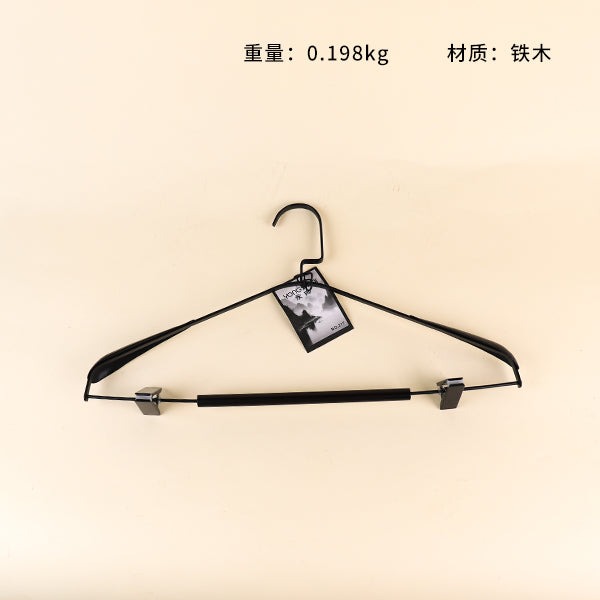 Model 217 Iron-Wood Clothes Hanger with Clips M.15 JPDB