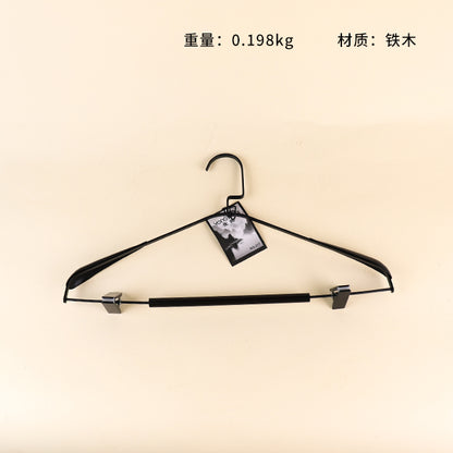 Model 217 Iron-Wood Clothes Hanger with Clips M.15 JPDB