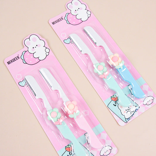 HO-190 Blister Maquinilla de Afeitar para Cejas con Forma de Flor (2 piezas) M.50 