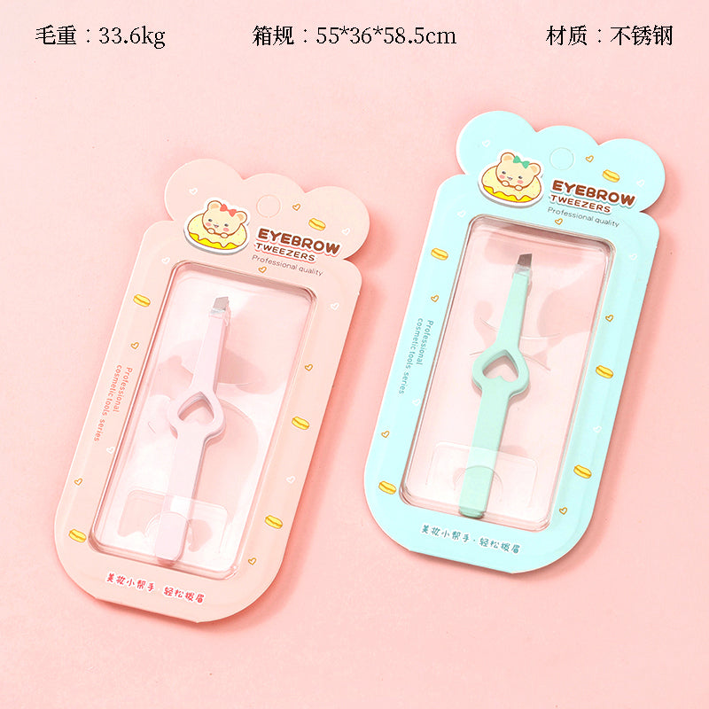 S-552 Heart-shaped Single Slant-tip Eyebrow Tweezer M.51