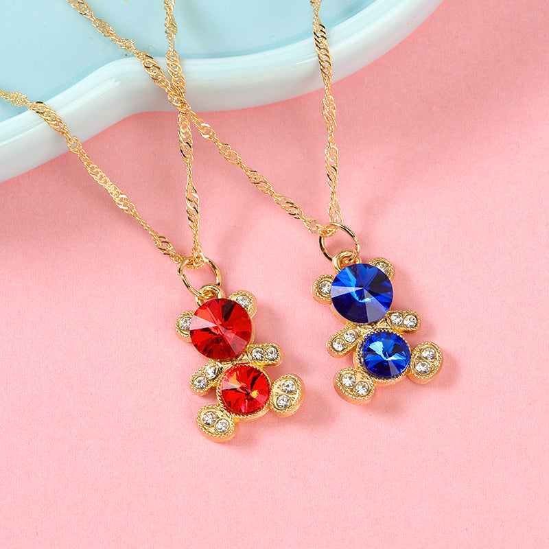 Exquisite Zircon Bear - shaped Necklace M.43