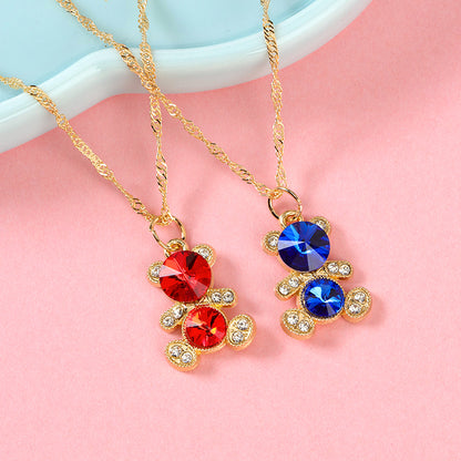 Exquisite Zircon Bear - shaped Necklace M.43