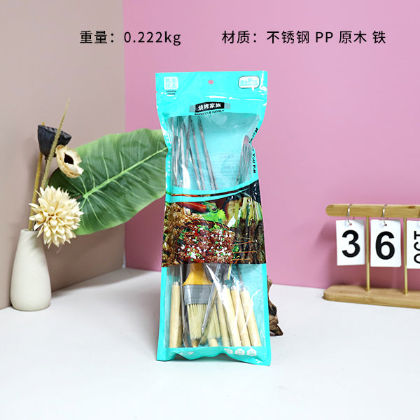 M.64Model K - 977  18 Wooden - Handled BBQ Skewers in Bag