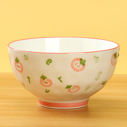 4.5 - inch Printed Rainstone Bowl with Lovely Strawberry Pattern M.66 JPDB