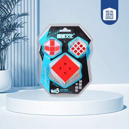 MF9327 3x3 Magic Cube + 3.0 Mini Cube + 24 - segment Football Magic Ruler M.07 JPDB