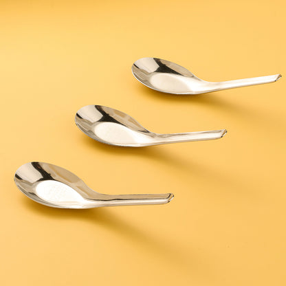 Treated 304 Non-Magnetic Flat-Bottom Spoon (Small Size) M.66