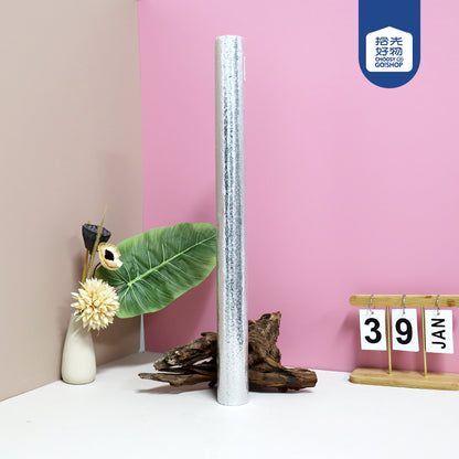 3m 61cm Wallpaper (Aluminum Foil/Orange Peel Texture, Silver) M.12