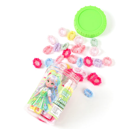 M42 MXM-130 Bucket-Packed Colored Sectional Towel Scrunchies (110 Pieces)