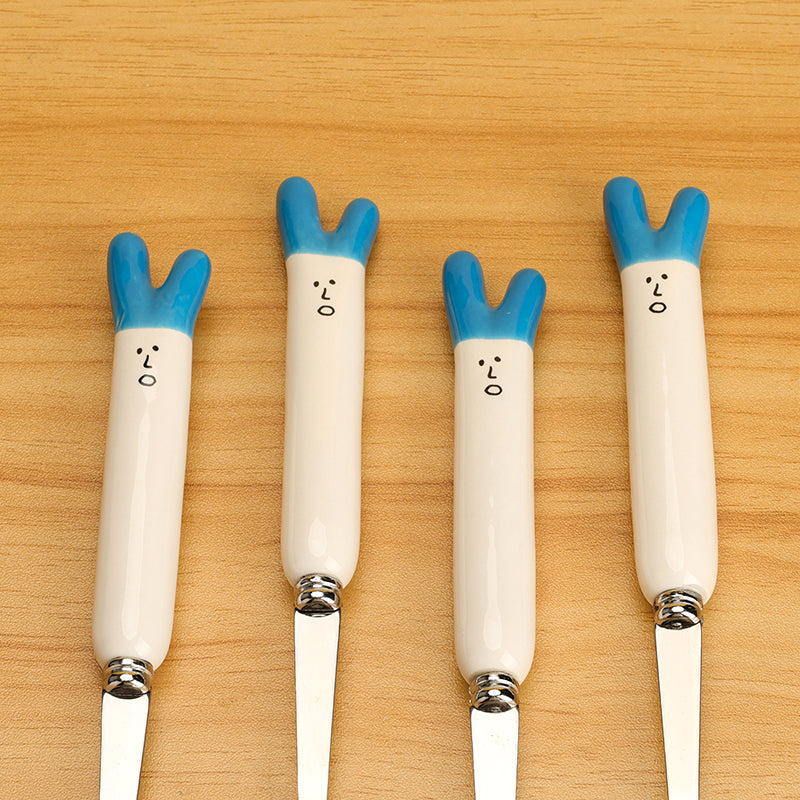 HSA-7 Scallion Pattern Ceramic Handle No.2 Pointed Spoon M.66