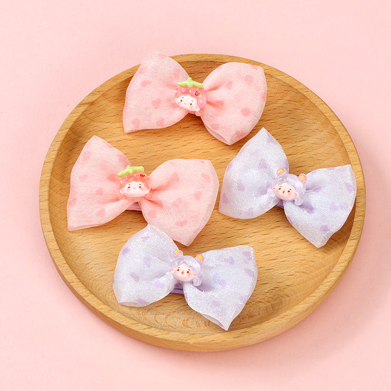 M42 Pinzas para el pelo con lazo de dibujos animados de tira larga para niños 