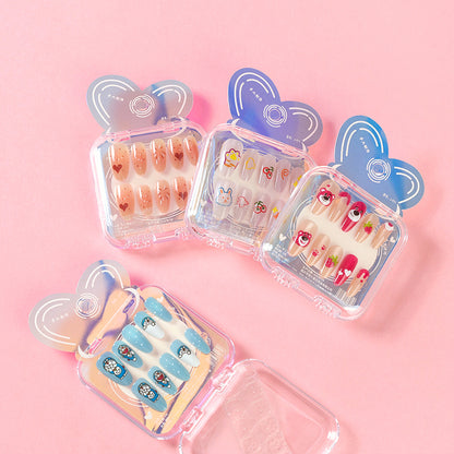 971 Cartoon Cat's Eye Printed Fake Nails M.52