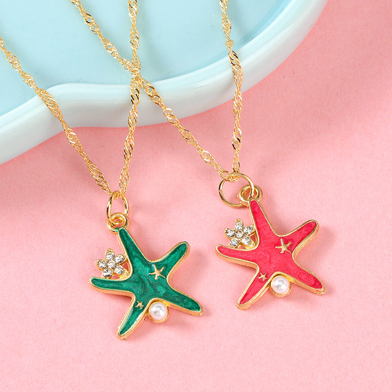Light and Fresh Oil - Dripping Starfish Necklace M.43