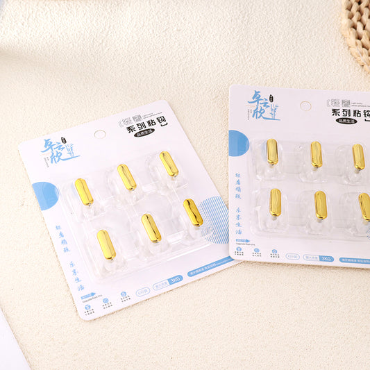 Zhuoyunxin Model 5624 Adhesive Hooks - 6 Pcs Transparent Random Style M.16