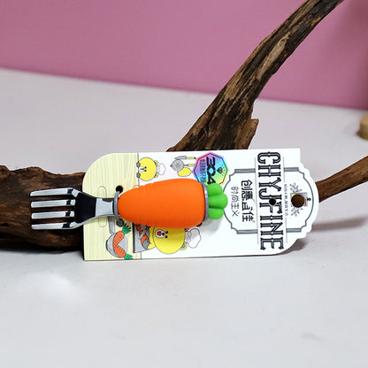 TF - 2120 304 Stainless Steel Kids' Carrot Spork M.66 JPDB