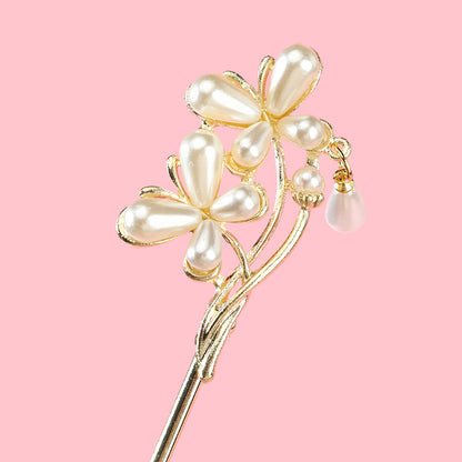 M42 New Pearl Butterfly Decorated Hair Pin