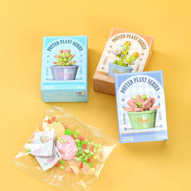 1503 Succulent Potted Plant Building Blocks M.02