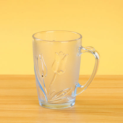 Model 963 Snowflake and Rose Pattern Glass Cup M.17