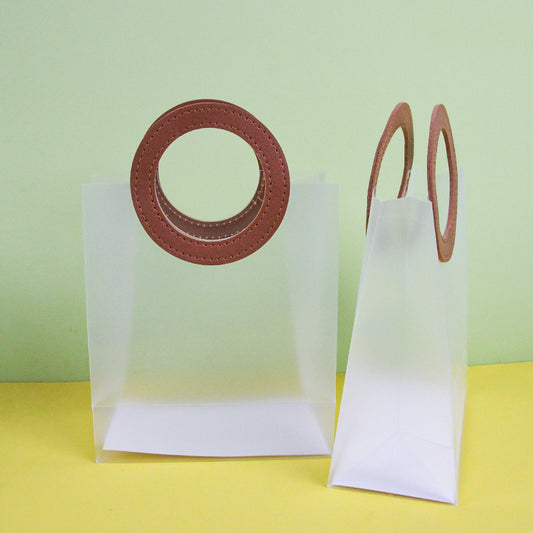 PVC Round Handle Transparent Small Gift Bag (Vertical) M24 M.73