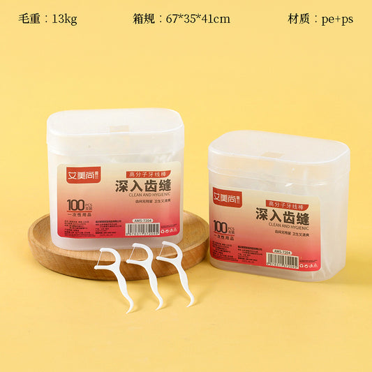 M.27-AMS-7204 Frosted Box Dental Floss