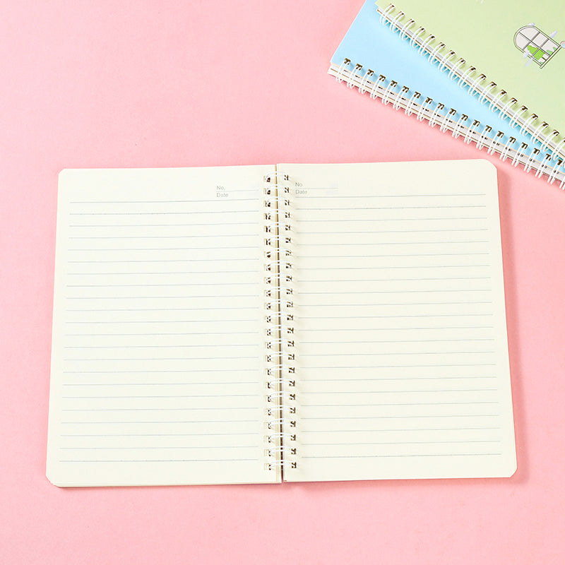 Premium A5 Side-Turning Fashionable Spiral Notebook with Assorted Random Covers M.81