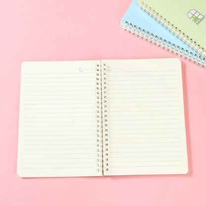 Premium A5 Side-Turning Fashionable Spiral Notebook with Assorted Random Covers M.81