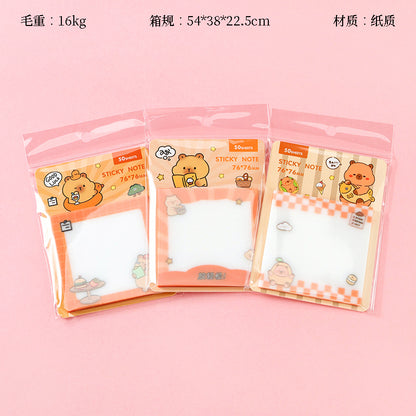 Notas adhesivas con purpurina mixta A08, tamaño cuadrado de 76 x 76 mm, para decoración de oficina, escuela, resaltado, M.81