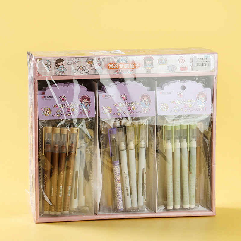 Two Adorable Cartoon - themed Fast - drying Gel Pens - No.219! They dry quickly, preventing smudging, and their cute designs make writing a pleasure. M.82