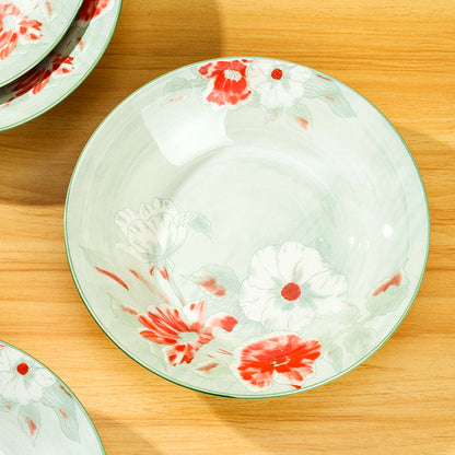 9 - inch Printed Soup Plate (Random Pattern) M.66 JPDB