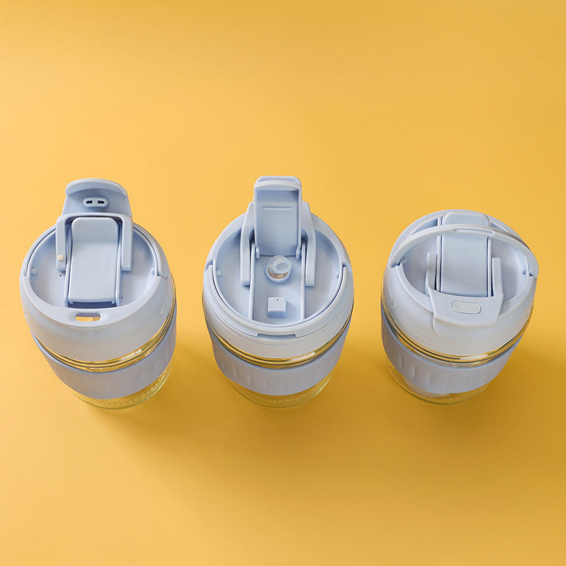 Feifan Dual-Drinking Glass Cup with Straw (500ml) M.17