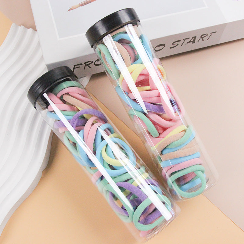 M42 50 colored towel loops in a bucket