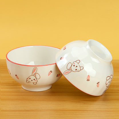 5 - inch Printed Starlight Bowl with Cute Rabbit Pattern M.66 JPDB