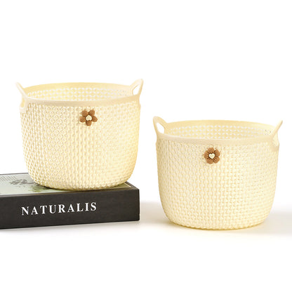 Yideluo 8282 Bead Curtain Round Storage Basket M.13