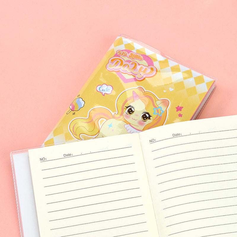 XX - 64111 My Little Pony Glitter Glue Bound Notebook 80 Pages Eye - Care Paper for Girls M.81