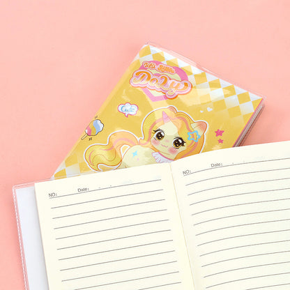 XX - 64111 My Little Pony Glitter Glue Bound Notebook 80 Pages Eye - Care Paper for Girls M.81