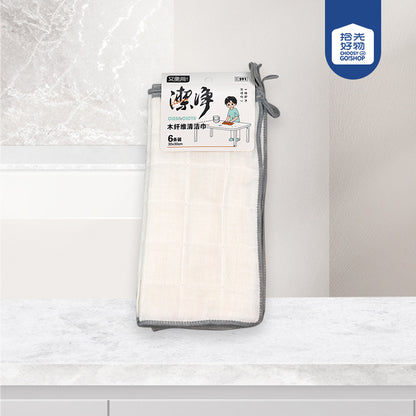 AMS - 591 6 piezas de paño de cocina de fibra de madera M.68 JPDB 