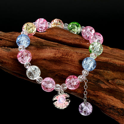 Cracked Bead Shell Bracelet  M.43