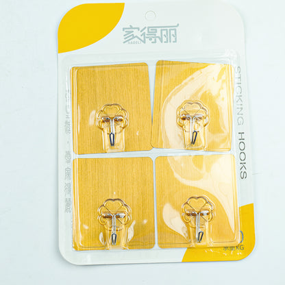 Model JDL-919 Adhesive Hooks - 4 Pcs Golden Trace-Free Type M.16