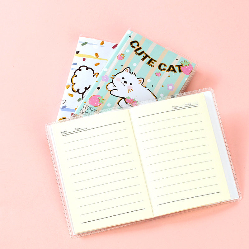 75100 Cartoon Gilded Glue-Bound Notebook (A7) Mini Portable Kids School Stationery M.81