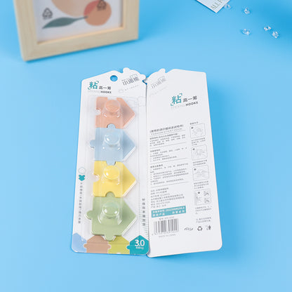 Xiaopaixiong Model 9102 Adhesive Hooks - Creative Jigsaw Puzzle Design M.16