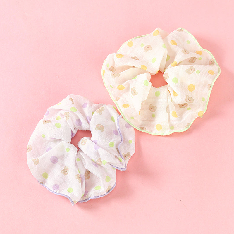 M42 new simple printed hair scrunchie