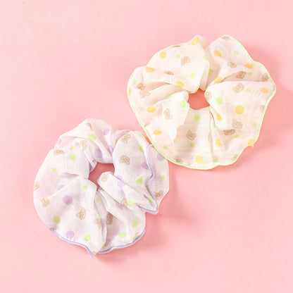 M42 new simple printed hair scrunchie
