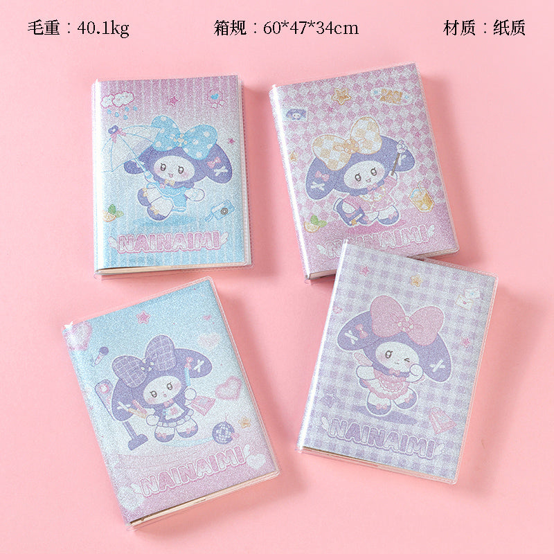 XX-64033 Nainaimee Glitter Glue-Bound Notebook 100 Pages Sparkle Cover School Office M.81