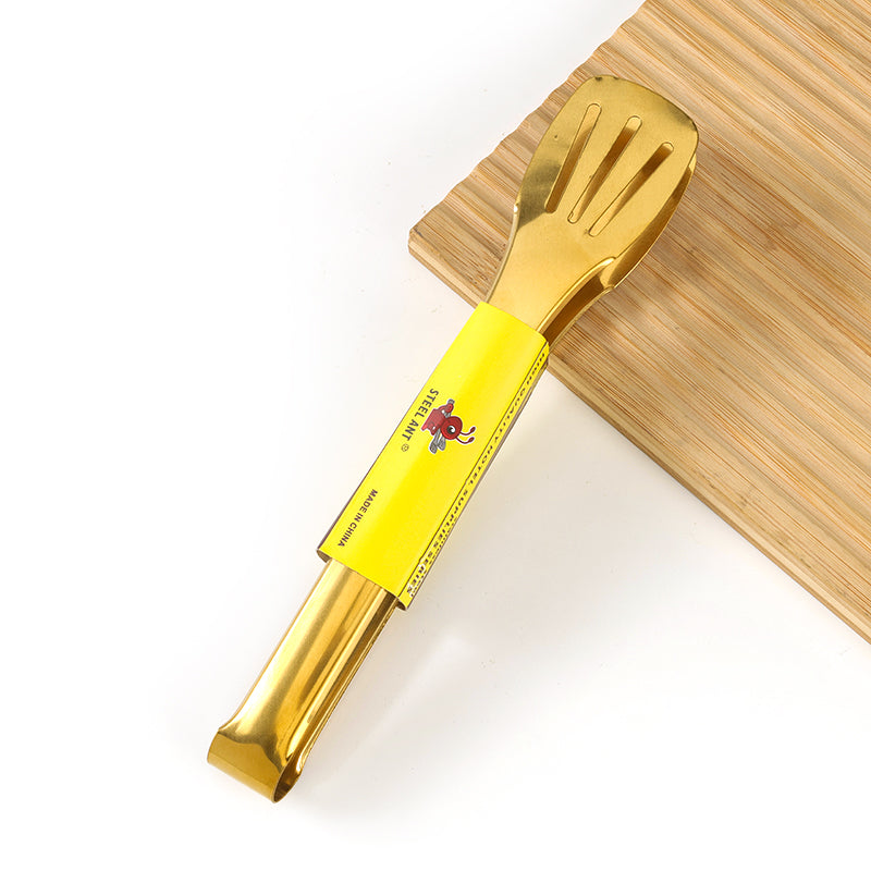 Huotoujun Gold-plated Three-line 9-inch Food Clip