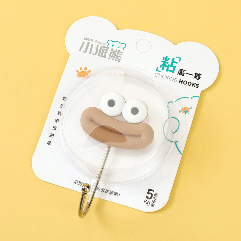 Xiaopaixiong Model 818 Adhesive Hooks - Big Mouth Design Flower Pattern Random M.16