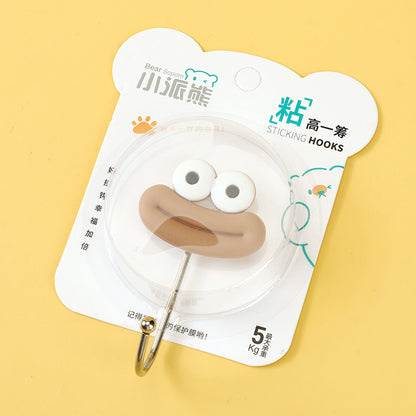 Xiaopaixiong Model 818 Adhesive Hooks - Big Mouth Design Flower Pattern Random M.16