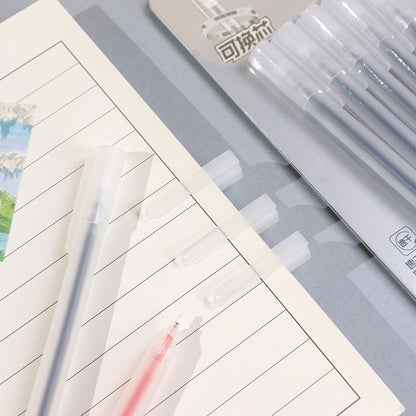 XX - 8862 Juego de ocho bolígrafos de gel para práctica y prueba (negro y rojo) M.82