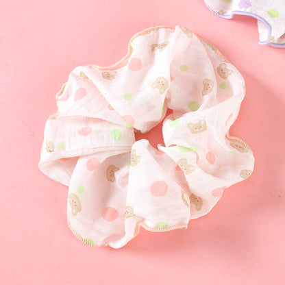 M42 new simple printed hair scrunchie