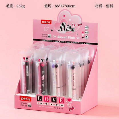 Dos excelentes bolígrafos de gel con mecanismo de clic (n.° 30085). Estos bolígrafos cuentan con un práctico mecanismo de clic que garantiza un uso fácil y una escritura suave. M.82